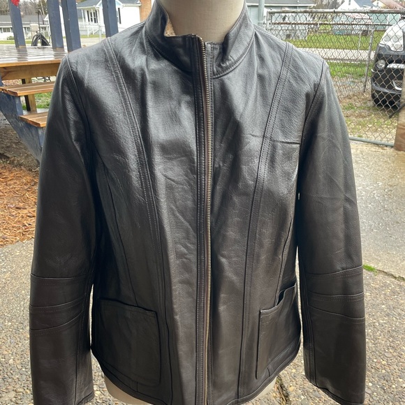 New Chico's Genuine Leather Queen of the Jungle Reversible Jacket - Picture 6 of 8